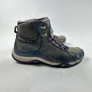Oboz Sapphire Mid Waterproof Hiking Boots Blue‎ Womens Size 8 Discontinued Model